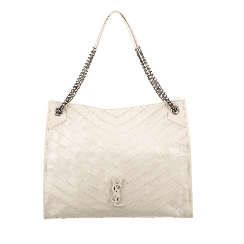 *AUTHENTIC* Saint Laurent Large Niki YSL Monogram Leather Shopping Tote